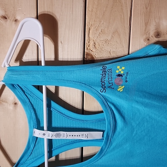 Lululemon Swiftly Tech Racerback Scottsdale 10K Tour Tank in Turquoise Size 8 - Picture 2 of 5